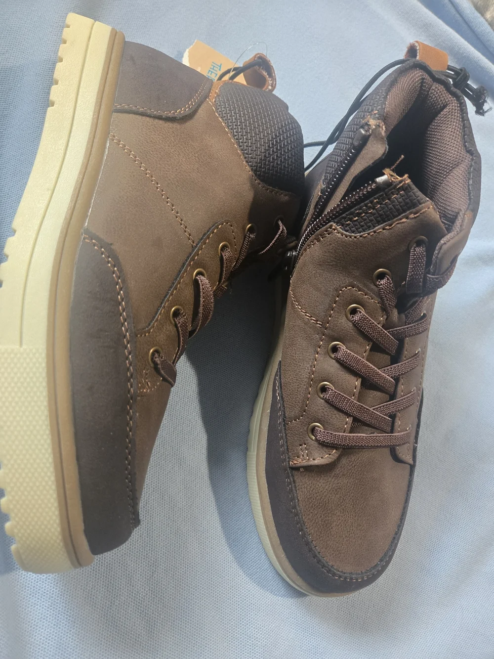 Kids' Brown Lace-Up Outdoor Boots - Comfortable Everyday Wear